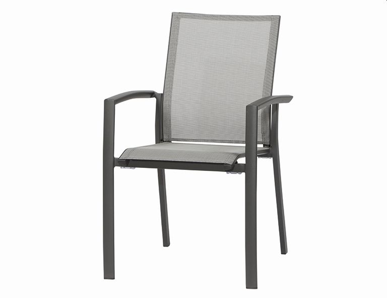 Stapelsessel VELIA ca.L61,5 H87 B56 cm in Ranotex Gewebe schwarz/grau, Moebel, Stuhl