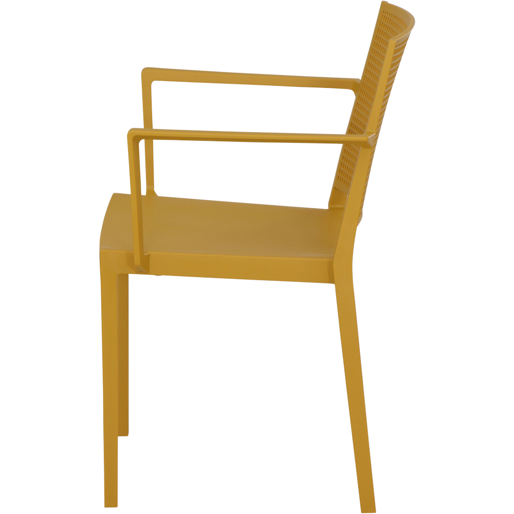 Gautzsch Stapelsessel SQUARE in Kunststoff mustard
