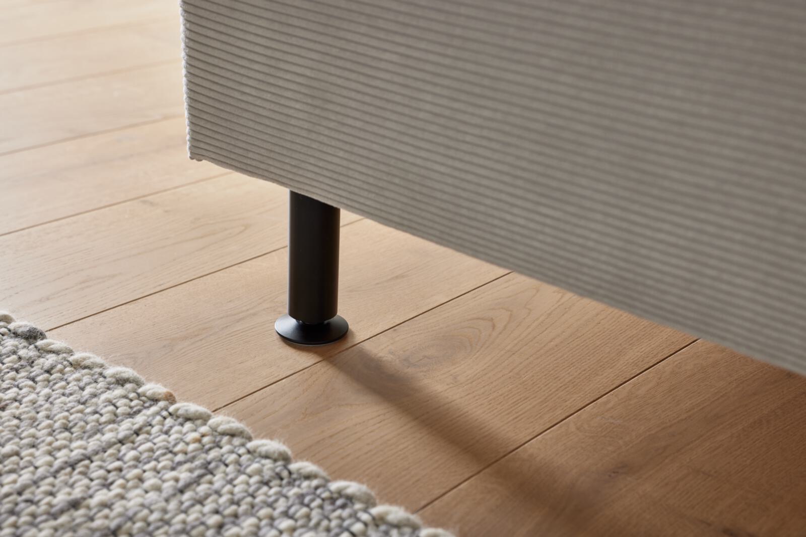 Interliving Boxspringbett IL 1418 ca. 180x200cm in Stoff Feincord silver