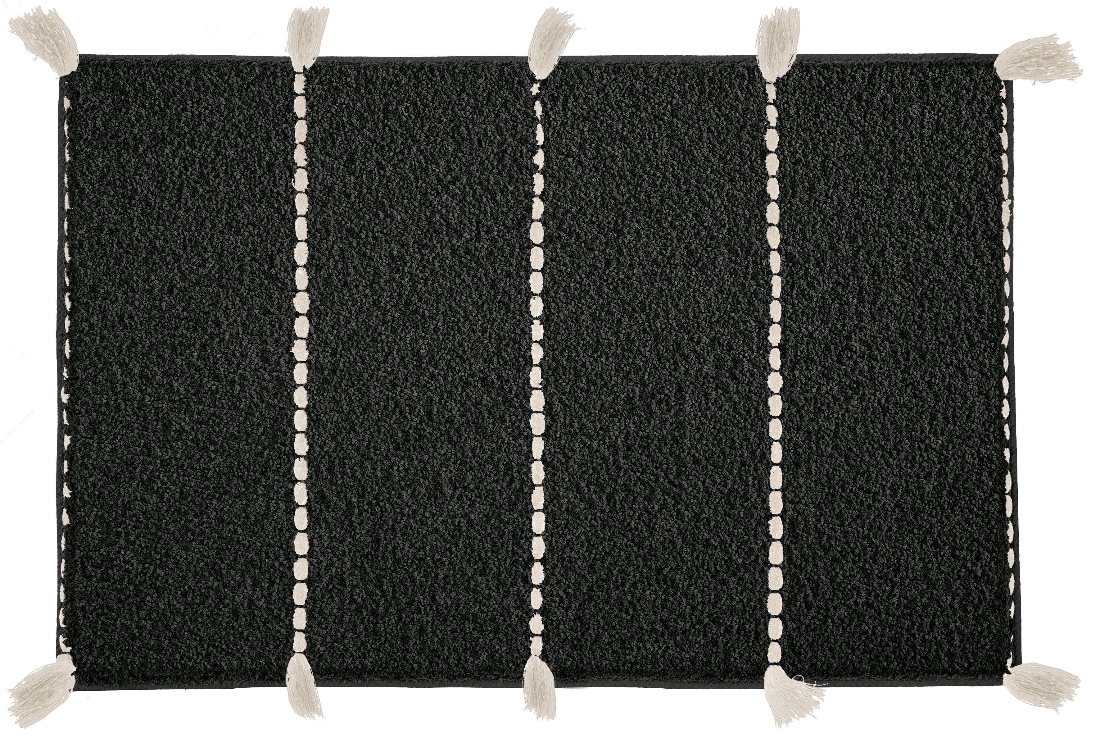 Kleine Wolke Badteppich TRAVIS ca. 55x65cm in Farbe Schwarz