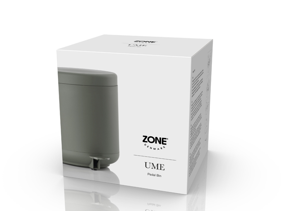 Zone Denmark Pedaleimer 4 Liter in Farbe olive green