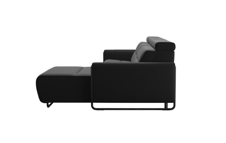 Stressless Sofa EMILY V2 MIT STAHL ca. B282 H100 T184 cm in Leder Paloma 19 black