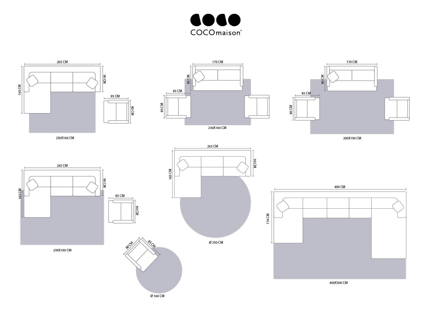 Coco Maison Teppich Brick 51052-BEI 300x400cm