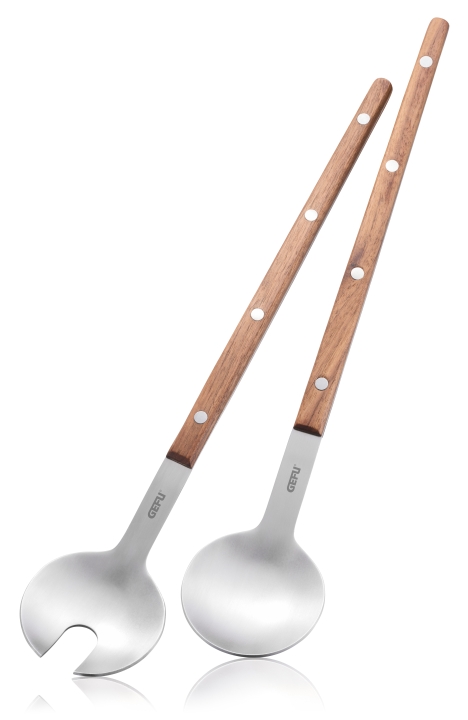 GEFU Salatbesteck 2-teilig Filigo ca. B32,5 H1,5 T6 cm in silber / braun