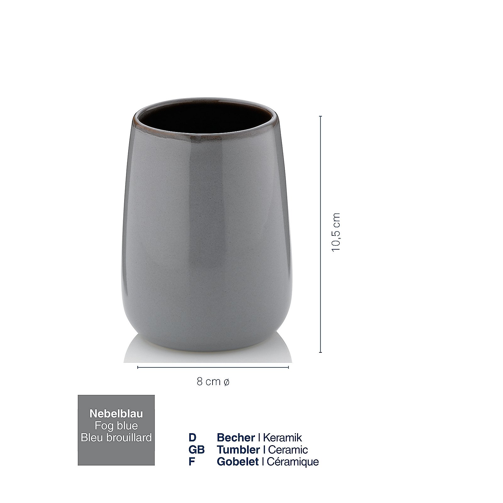 Kela Becher Liana nebelblau LIANA in , Töpferei, Krug, Vase, Porzellan, Tasse