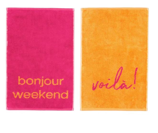 Cawö Postcard Towels POSTCARDS TOWELS EDITION 30x50cm in Farbe bonjour weekend, Buch, Veröffentlichung