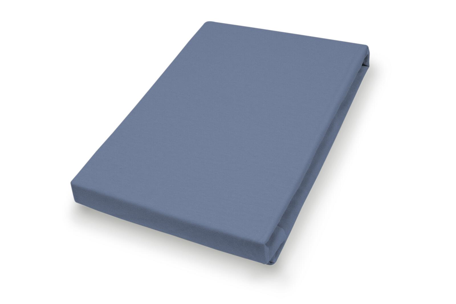 Hahn Haustextilien Spannbetttuch 150x200cm in Farbe blau