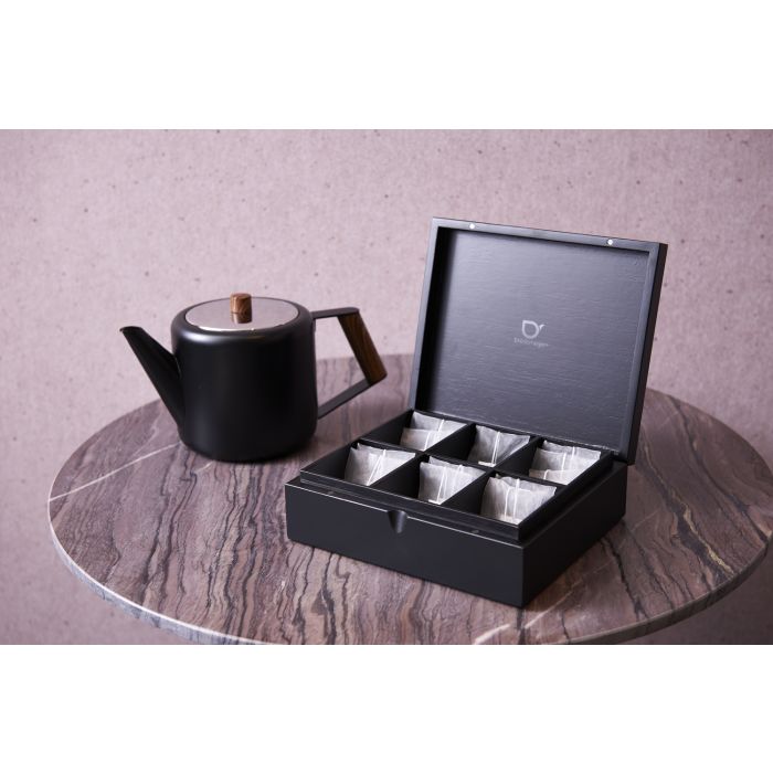 Bredemeijer Teekanne Duet® Design Boston 1,1 Liter in Farbe schwarz , Töpferei, Kochgeschirr, Topf, Kiste