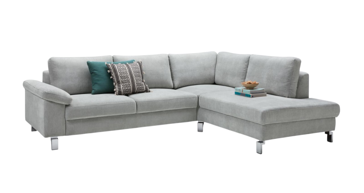 Candy Polsterecke INTERMEZZO ca. 261x200cm in Stoff Matrix silver, Couch, Mobiliar