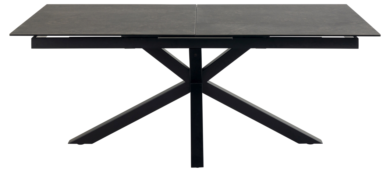 Actona Esstisch HEAVEN ca. 200/240x100cm in Fairbanks schwarz/schwarz matt