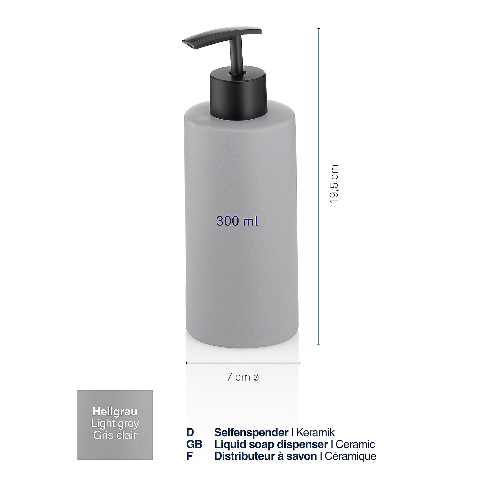 Kela Seifenspender Matsi hellgrau MATSI in , Flasche, Lotion