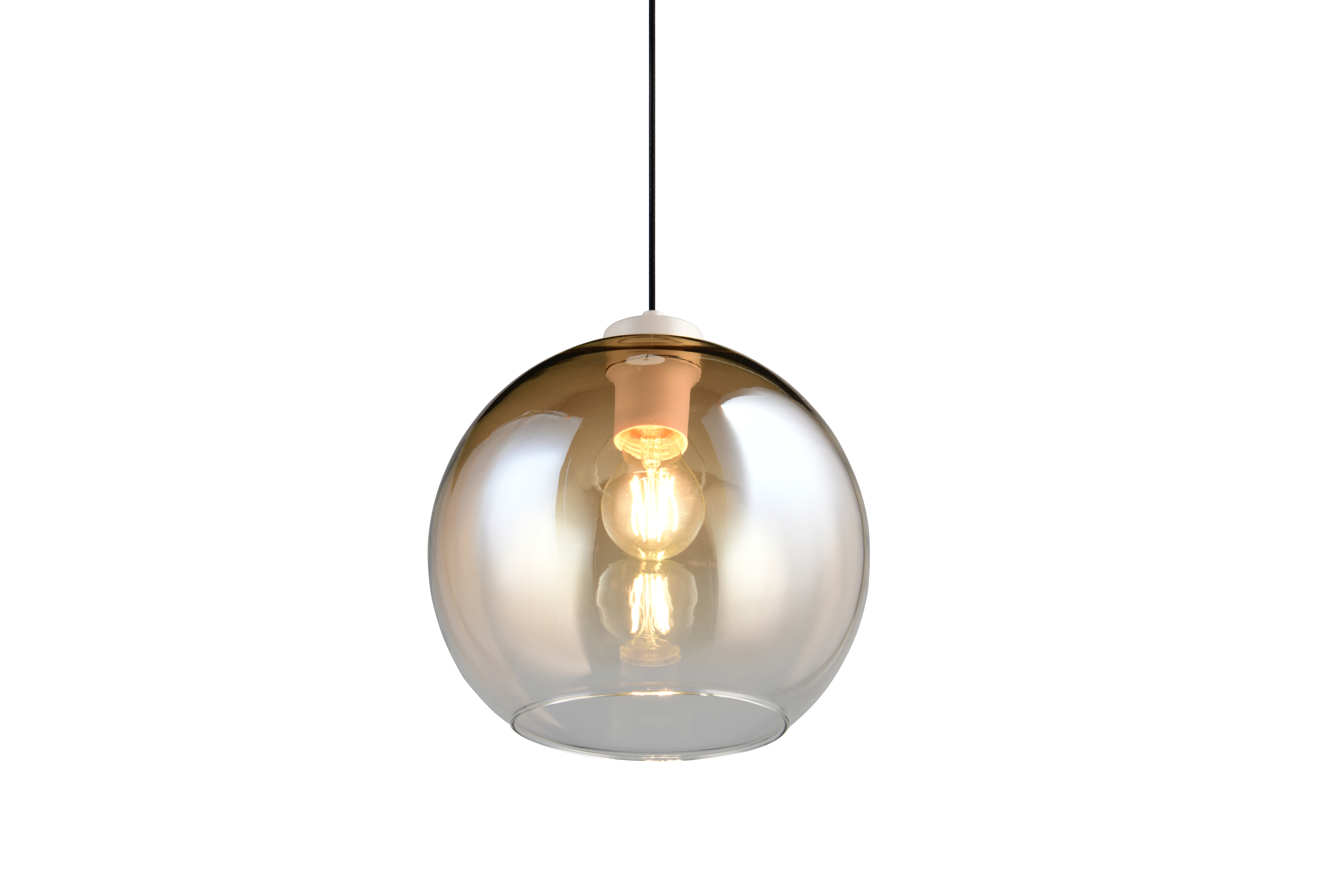 Reality Leuchten Pendelleuchte LIORA in amberfbg., Glas amberfbg., Licht, Lampe, Leuchte