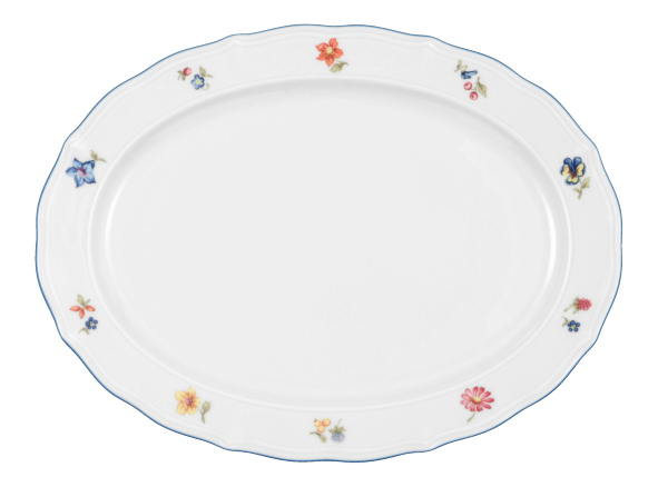 Seltmann Weiden Servierplatte oval 31x23cm Sonate 34032 Nostalgie , Gericht, Mahlzeit, Servierplatte, Porzellan, Töpferei
