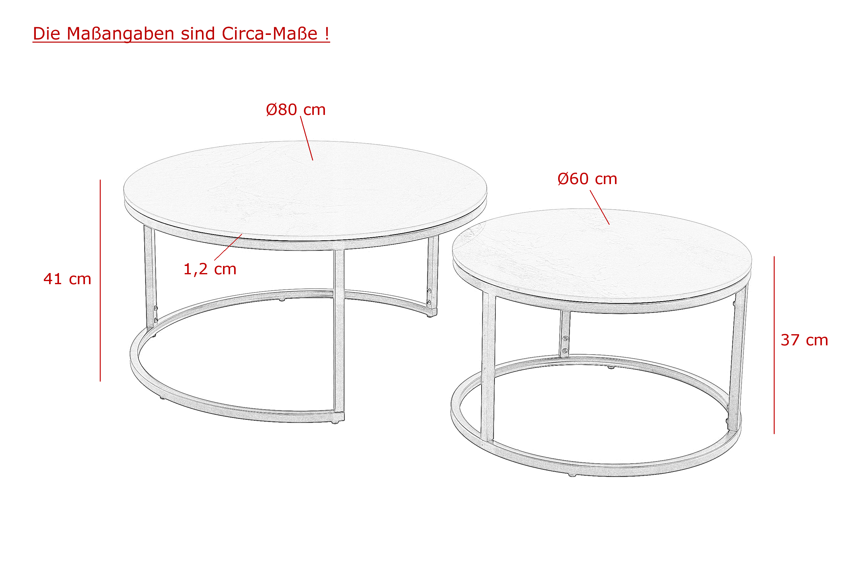Couchtisch 2er-Set  in Marmoroptik grau/schwarz 12/03