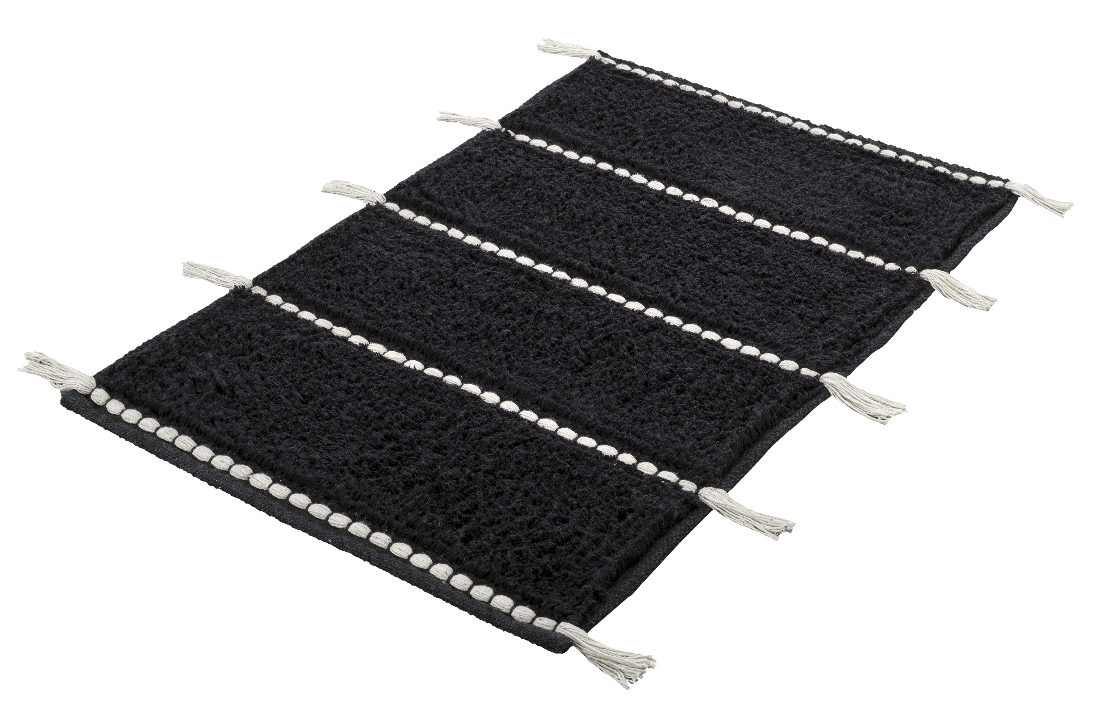 Kleine Wolke Badteppich TRAVIS ca. 70x120cm in Farbe Schwarz