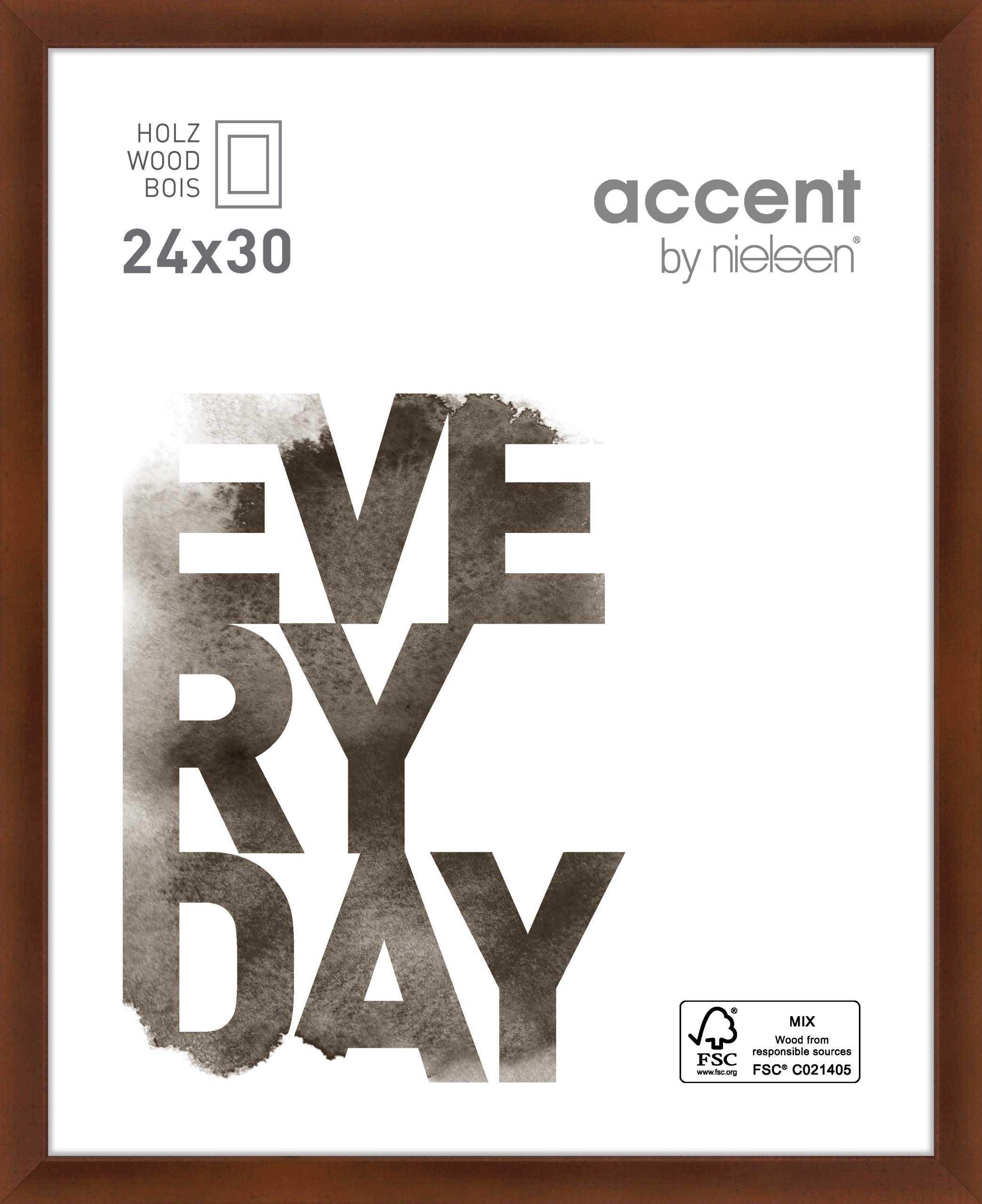 Accent by Nielsen Holz Bilderrahmen Zoom ca. 24x30cm in Farbe Walnut