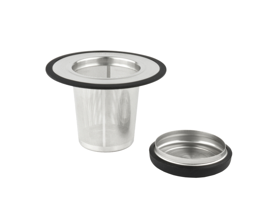 Bredemeijer Universal-Teefilter + Ablage/Deckel Universal in Farbe silberfarben satiniert