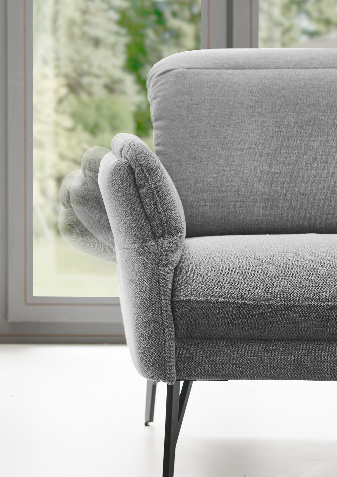 Himolla Sofa 3-sitzig 1385 ca. 213cm in Stoff Fashion gletscher