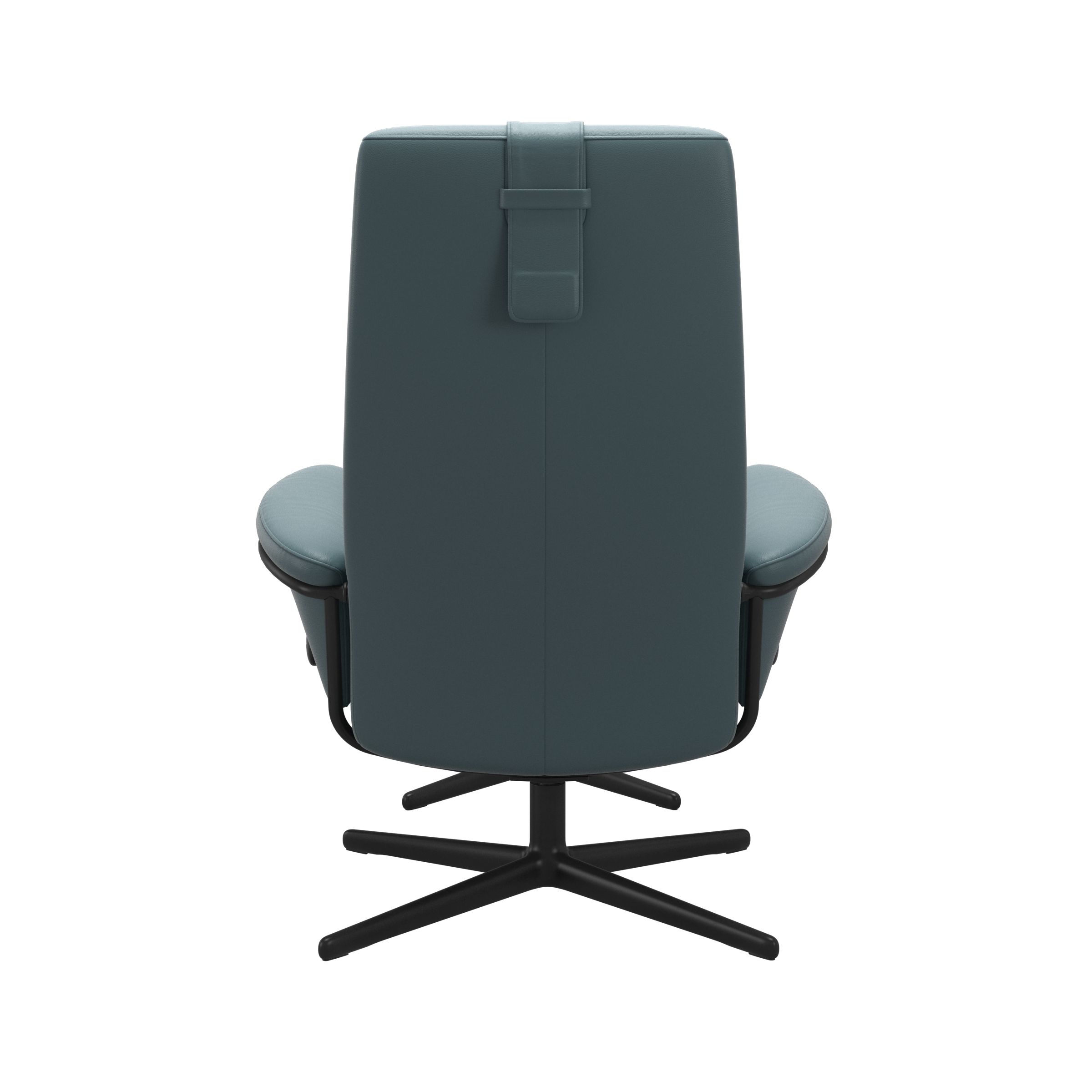 Stressless Sessel mit Hocker BERLIN CROSS HB in Leder Paloma Teal blue