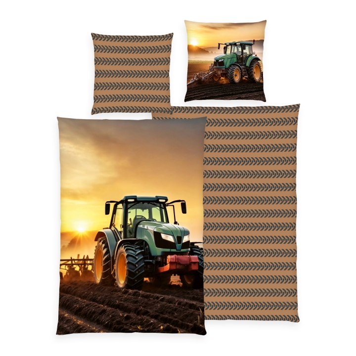 Tom Tailor Bettwäsche ca. 135x200cm in Farbe Motiv Traktor, Boden, Rad, Inneneinrichtung, Landwirtschaft, Traktor