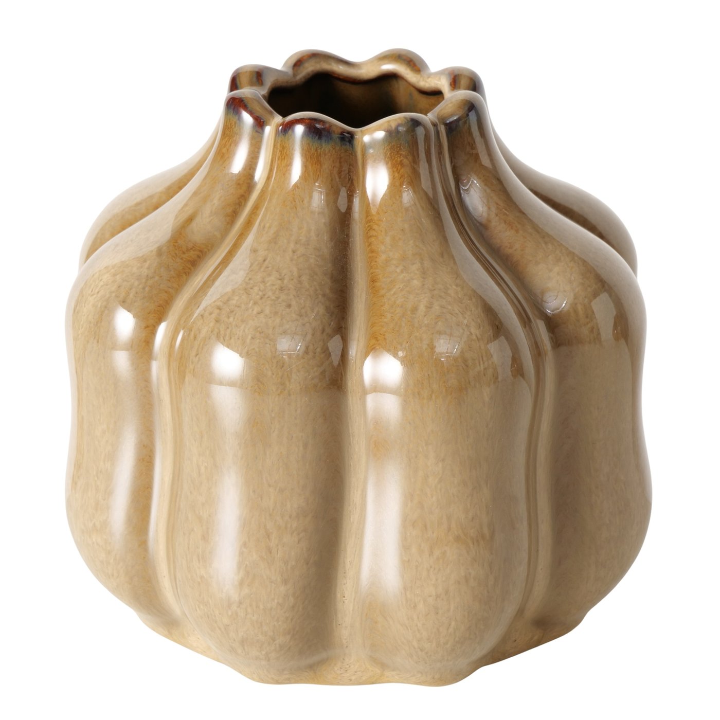 Boltze Vase Aurelia in Farbe Steinzeug braun