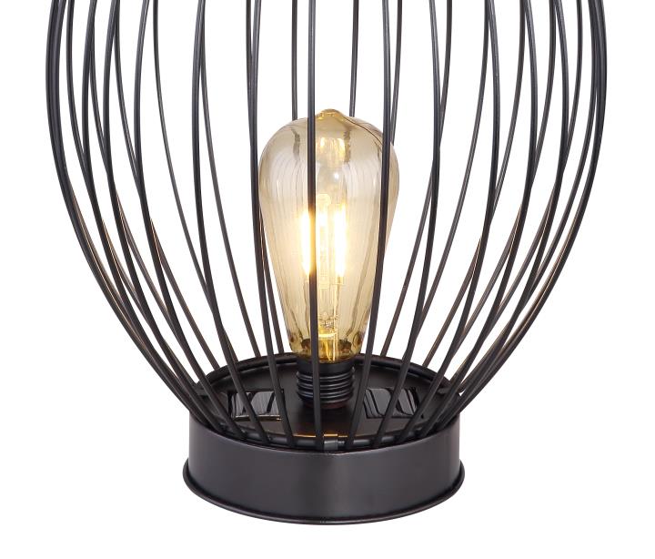 Globo LED-Solarleuchte SOLAR 1-flammig in Farbe Schwarz, Amber, Lampe, Tischlampe, Kronleuchter