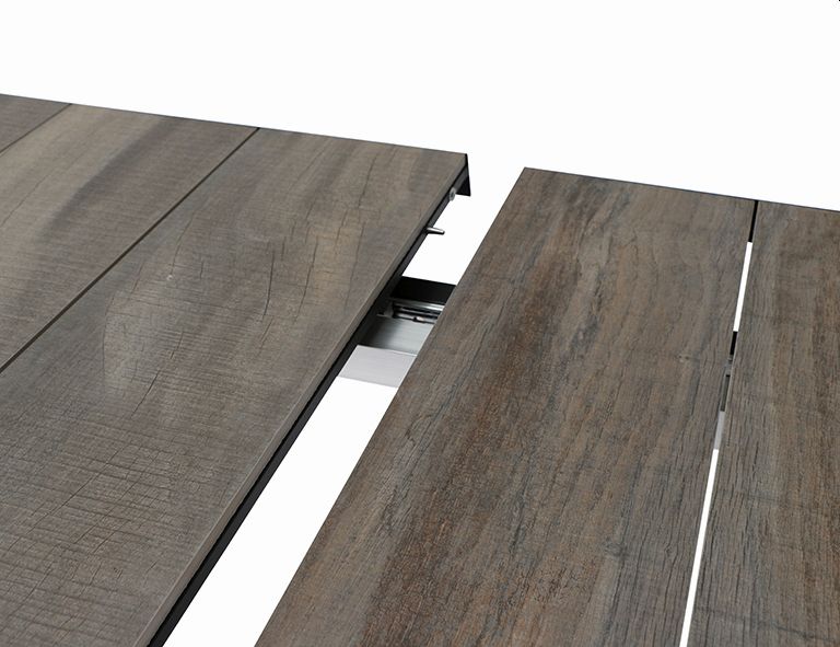 Ausziehtisch SINCRO ca. 100x200(260)cm in washed grey/matt anthrazit, Holz, Mobiliar, Tabelle, Innenarchitektur, Tischplatte