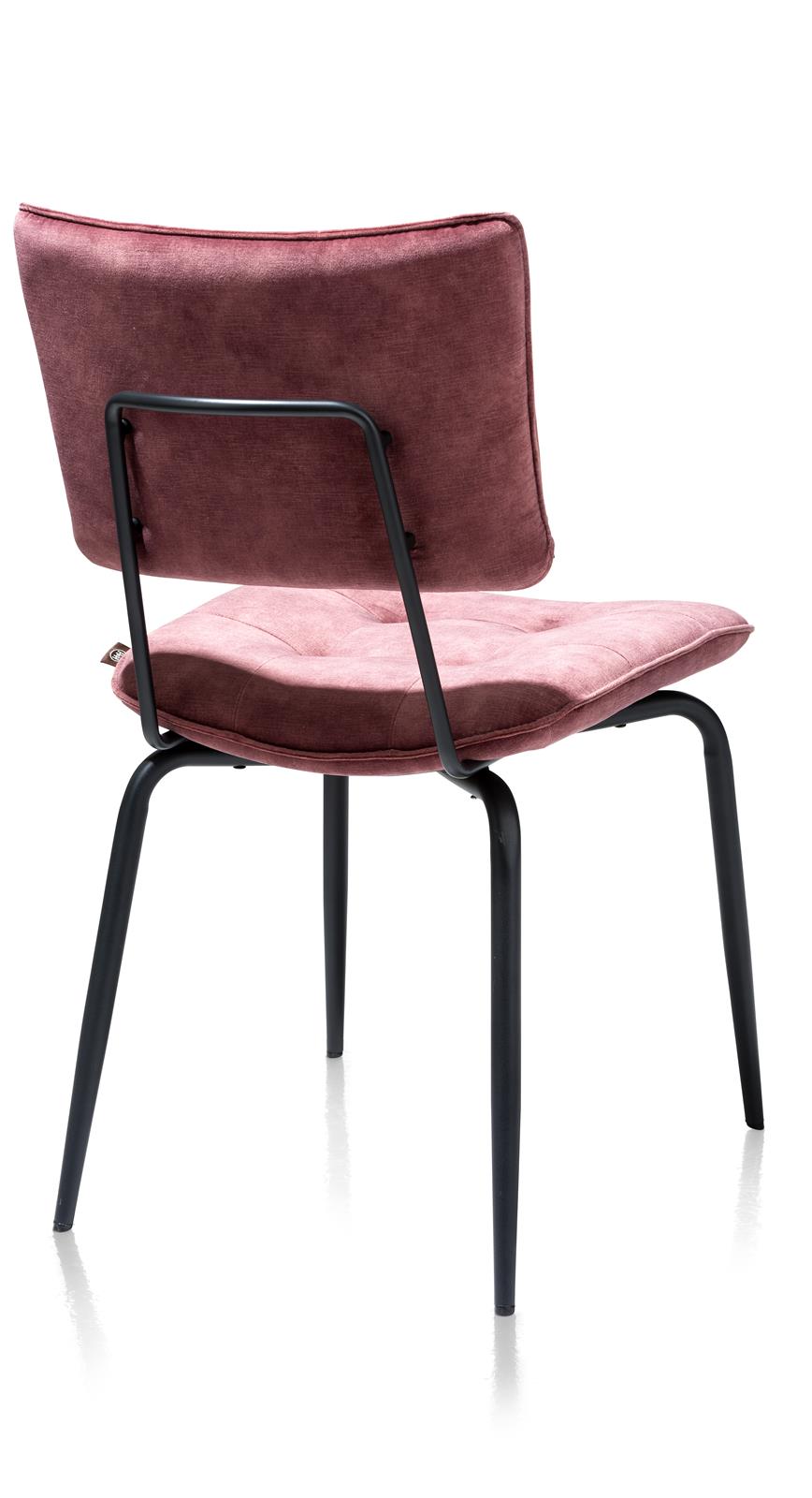 Henders & Hazel Stuhl Manou in Stoff Karese burgundy red/schwarz