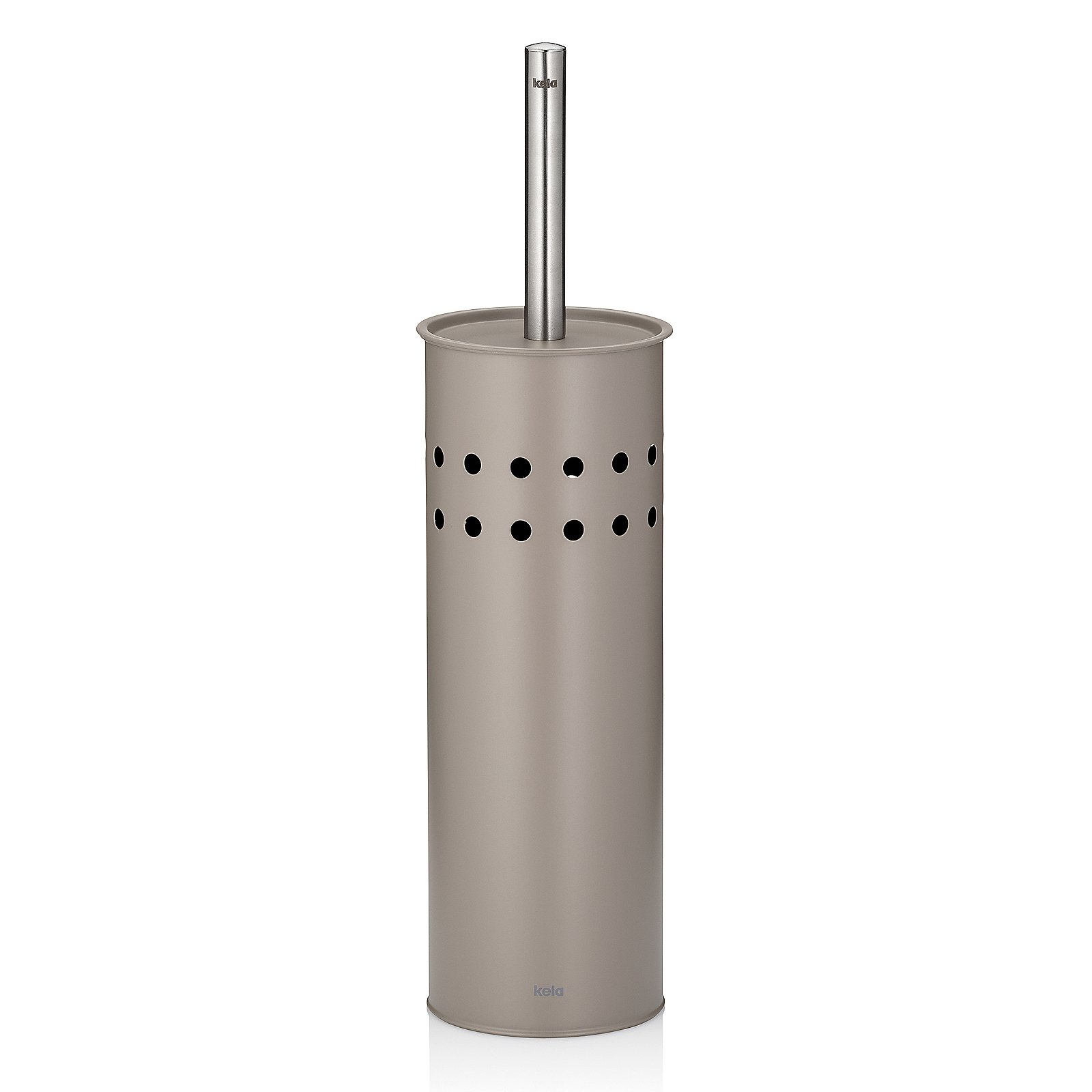 Kela WC-Garnitur LEO in Cashmerebraun, Pinsel, Werkzeug, Zylinder, Flasche, Shaker
