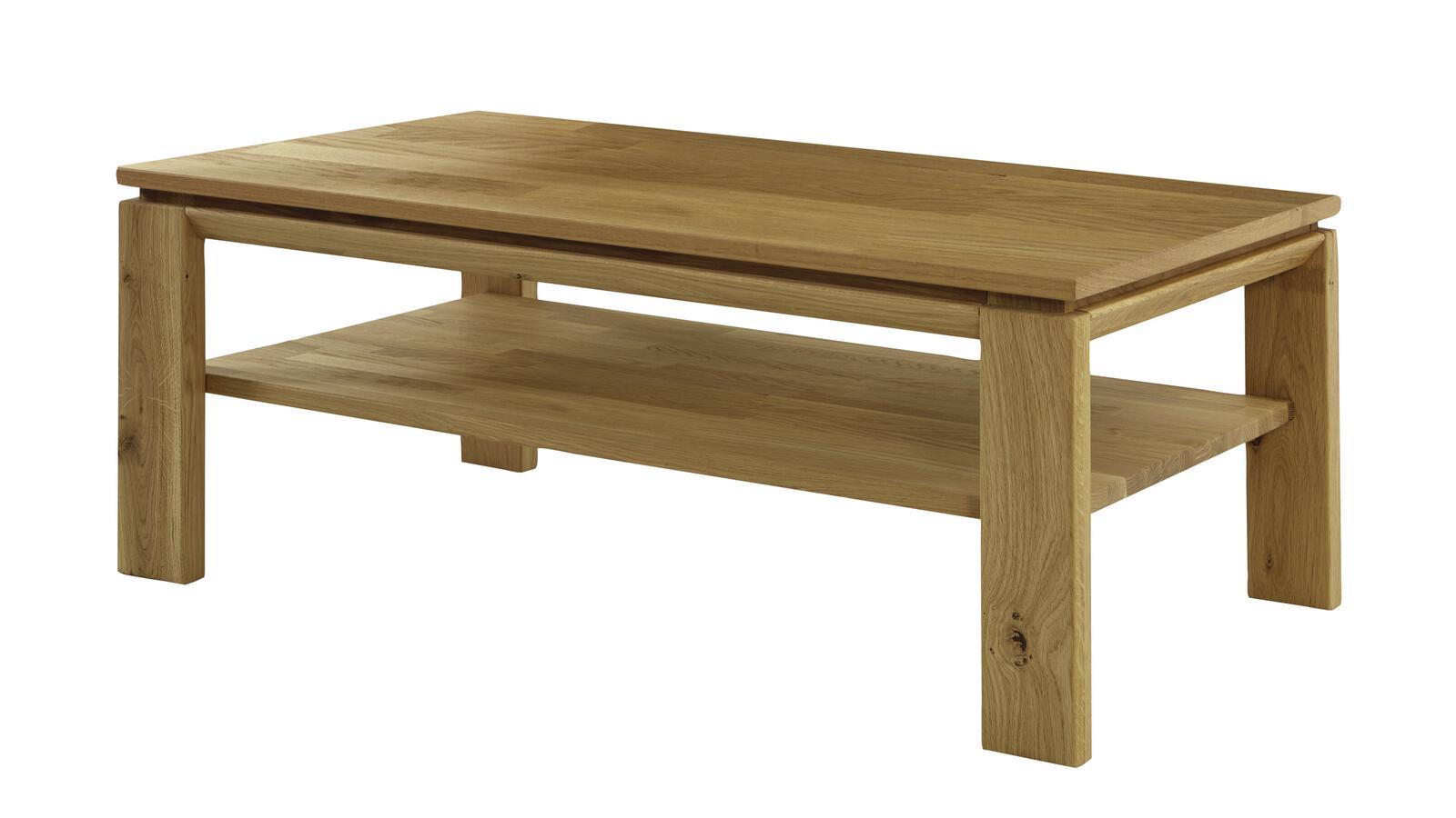 Wöstmann Couchtisch Sole 3000/9507, ca. 120 x 48 x 70 cm in europäischer Wildeiche soft gebürstet massiv