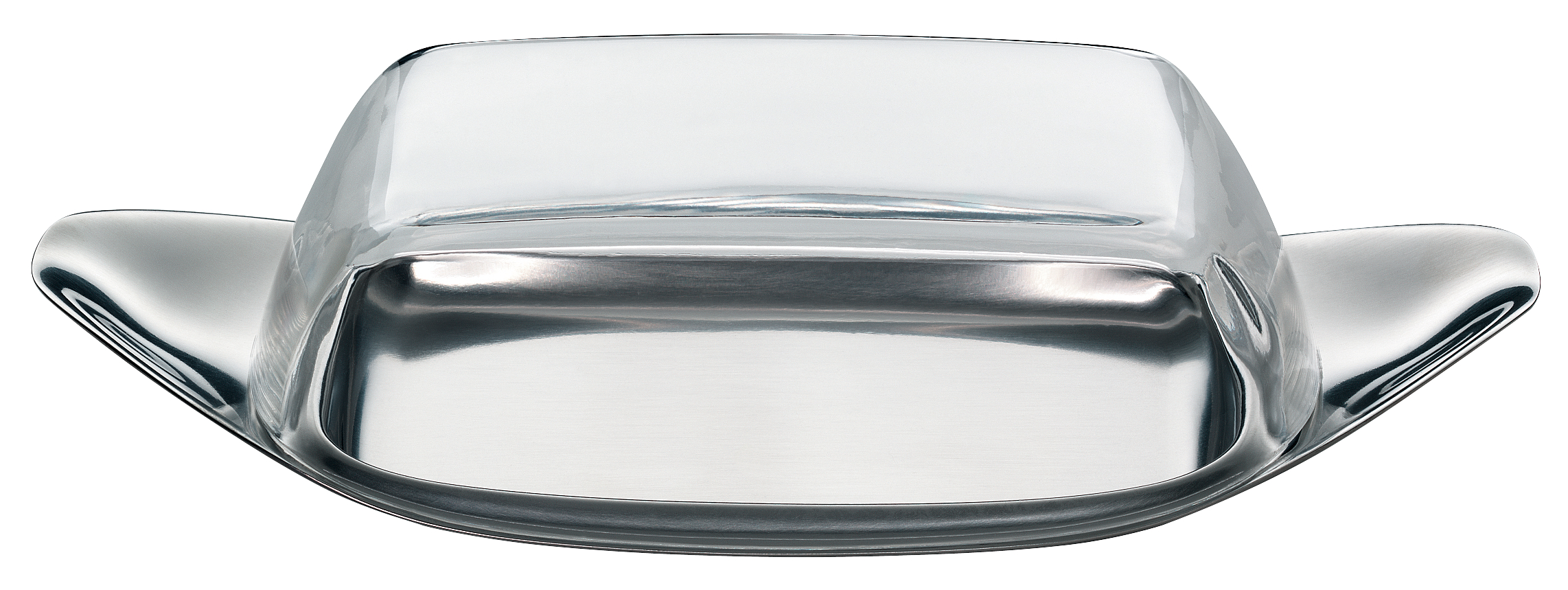 WMF Wagenfeld Butterdose, 22x11 cm in Edelstahl matt
