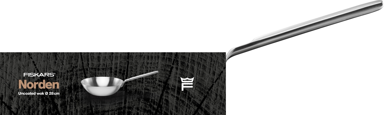 Fiskars Wok unbeschichtet NORDEN 28cm