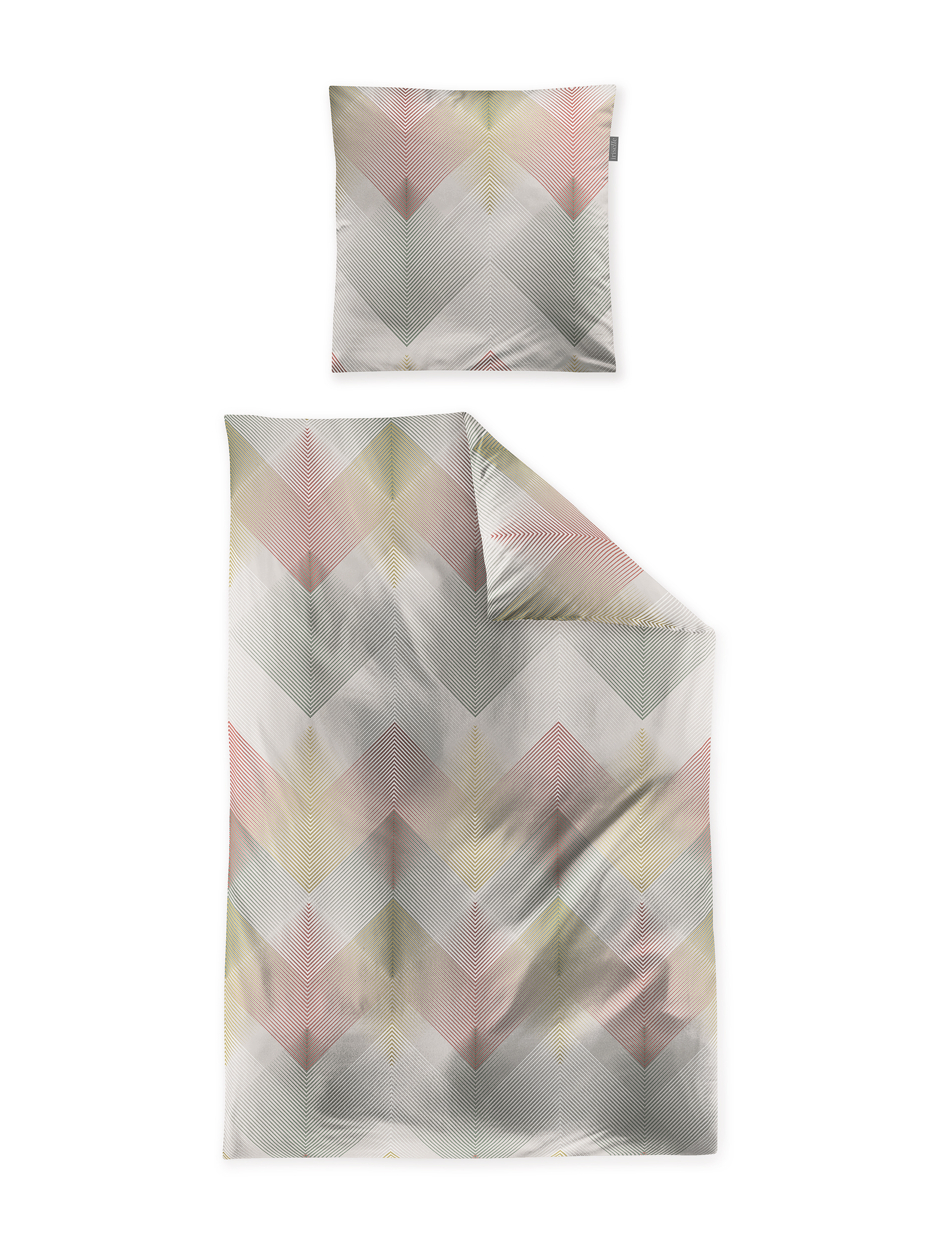 Irisette Mako-Satin Bettwäsche WAVE ca. 155x220cm in Farbe MULTI, Dekoration für Zuhause, Decke