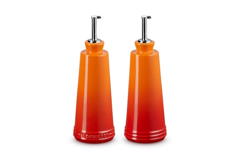 Le Creuset Essig- und Ölset Ofenrot