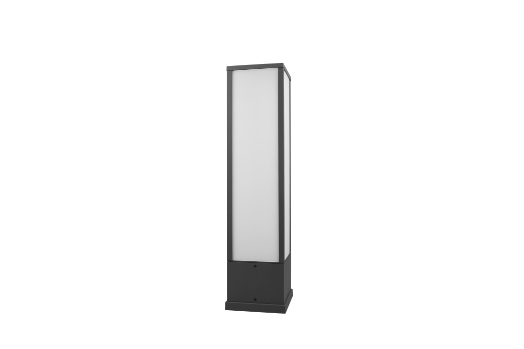 Trio LED-Pfosten FUERTE in anthrazit, Glas Kunststoff weiß