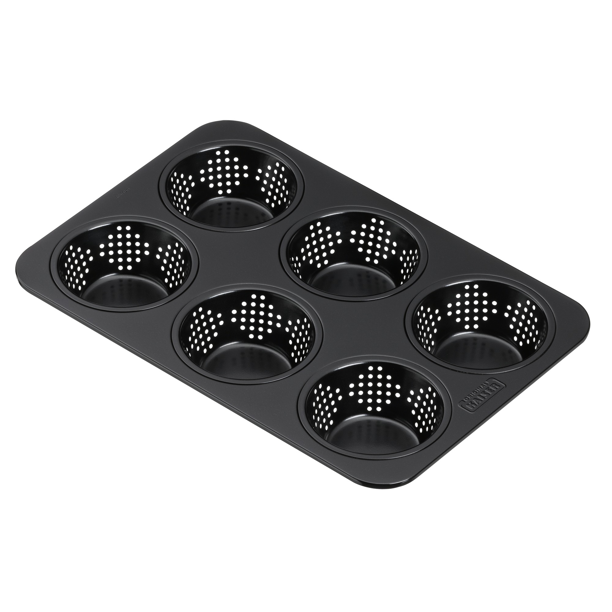 Kaiser Brötchenform Inspiration perforiert in schwarz