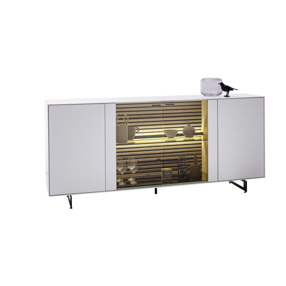 SCHÖNER WOHNEN-Kollektion Sideboard YONNA, ca. 203 x 80 x 44 cm in Kerneiche natur gebürstet lackweiß SCHÖNER WOHNEN-Kollektion Sideboard YONNA, ca. 203 x 80 x 44 cm in Kerneiche natur gebürstet lackweiß