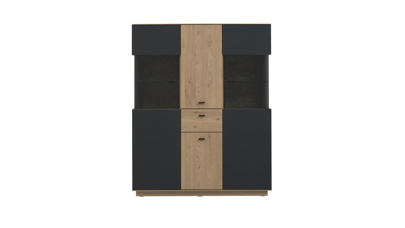 Interliving Highboard IL 2025 in Front Wildeiche massiv, Korpus Wildeiche furniert
