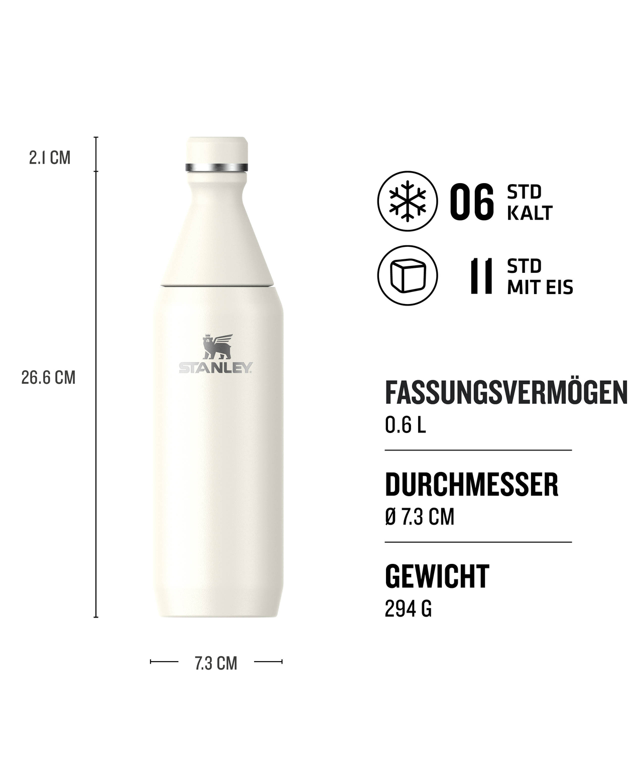 Stanley All Day Slim Bottle in Farbe Cream