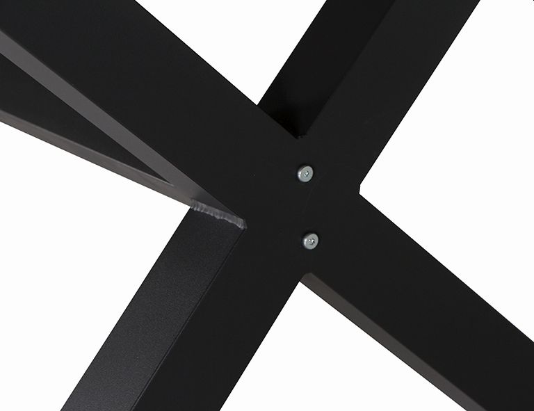 Ausziehtisch SINCRO ca. 100x200(260)cm in washed grey/matt anthrazit, Kreuz, Symbol