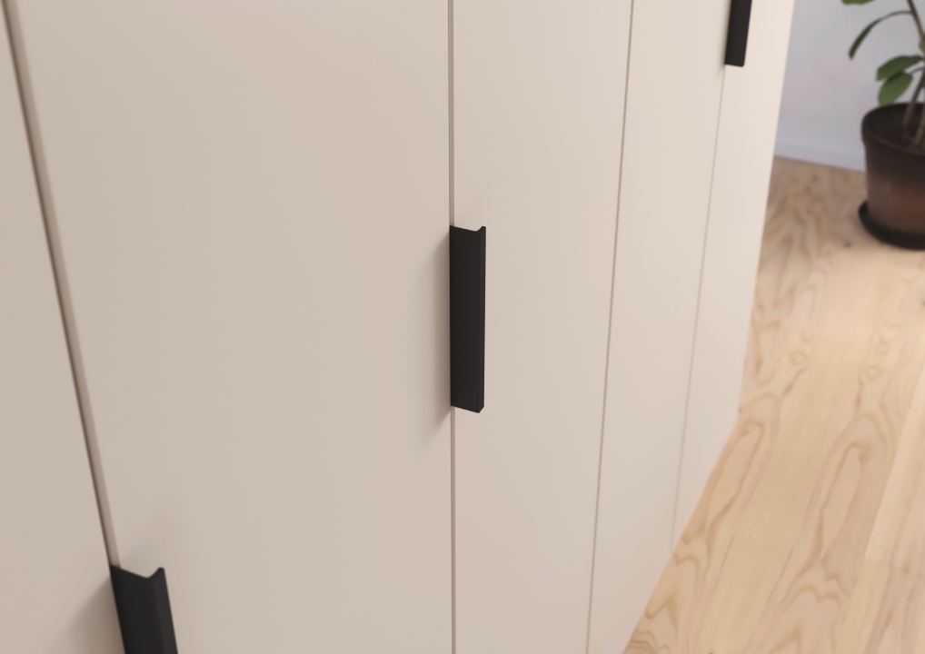 Rauch Drehtürenschrank KODA 5-türig in Champagner/Atlantic Oak dunkel foliert