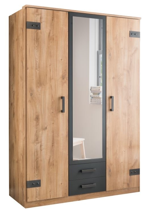 Wimex Kleiderschrank Cork Eiche / Graphit ca. 135 cm