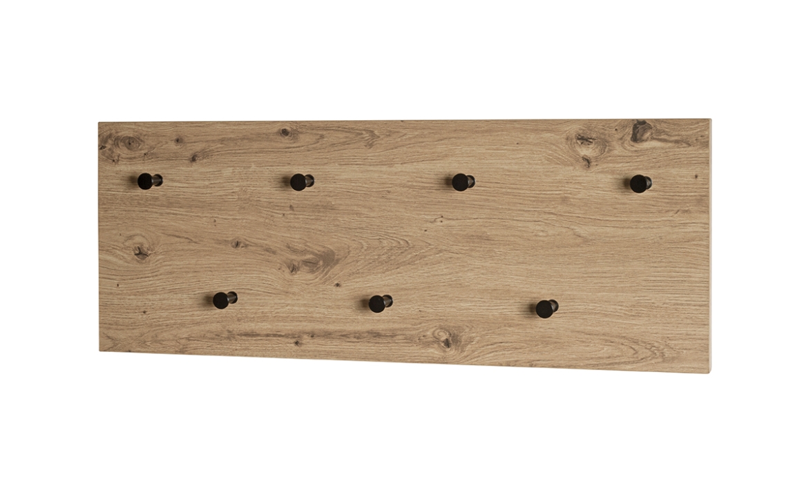 Haku Möbel Wandgarderobe in Eiche-schwarz, BHT ca.80x30x5cm