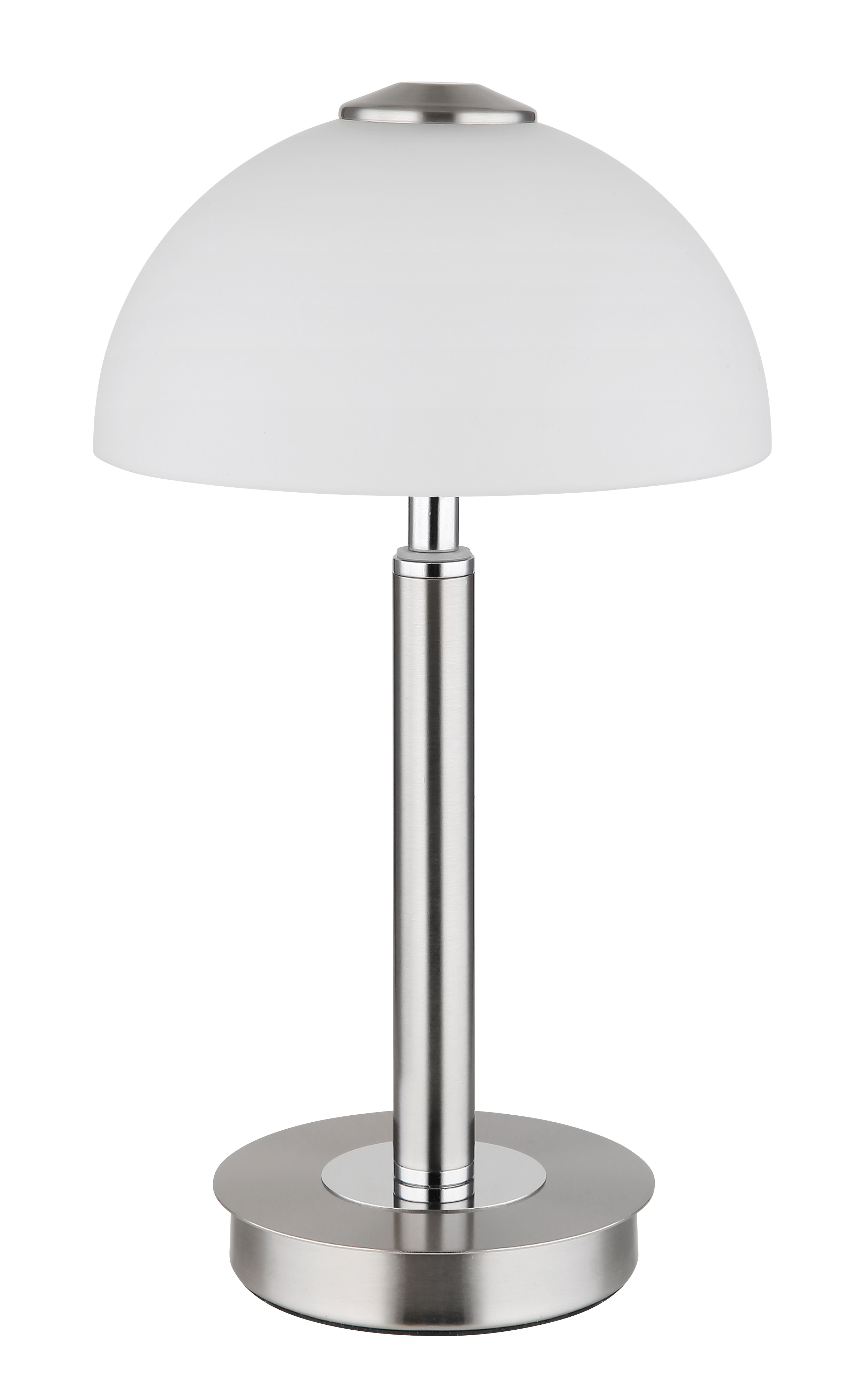 Globo Tischleuchte  in Metall Nickel matt Glas opal