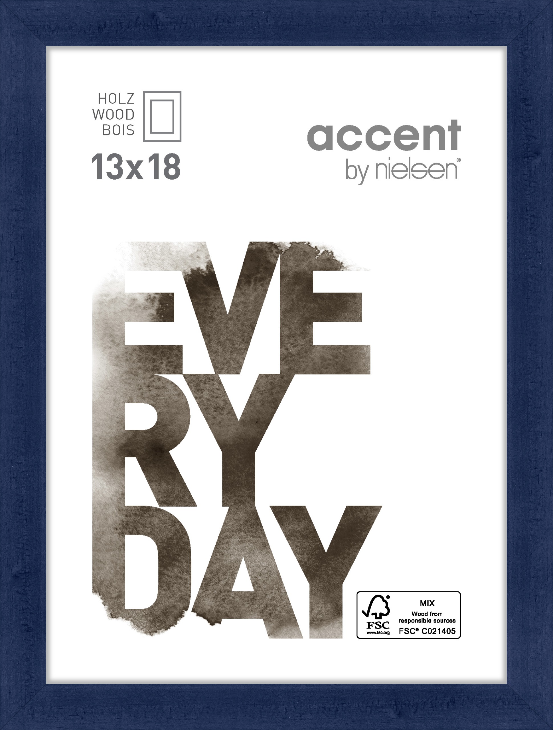 Accent by Nielsen Holz Bilderrahmen Zoom ca. 13x18cm in Farbe Dark Blue