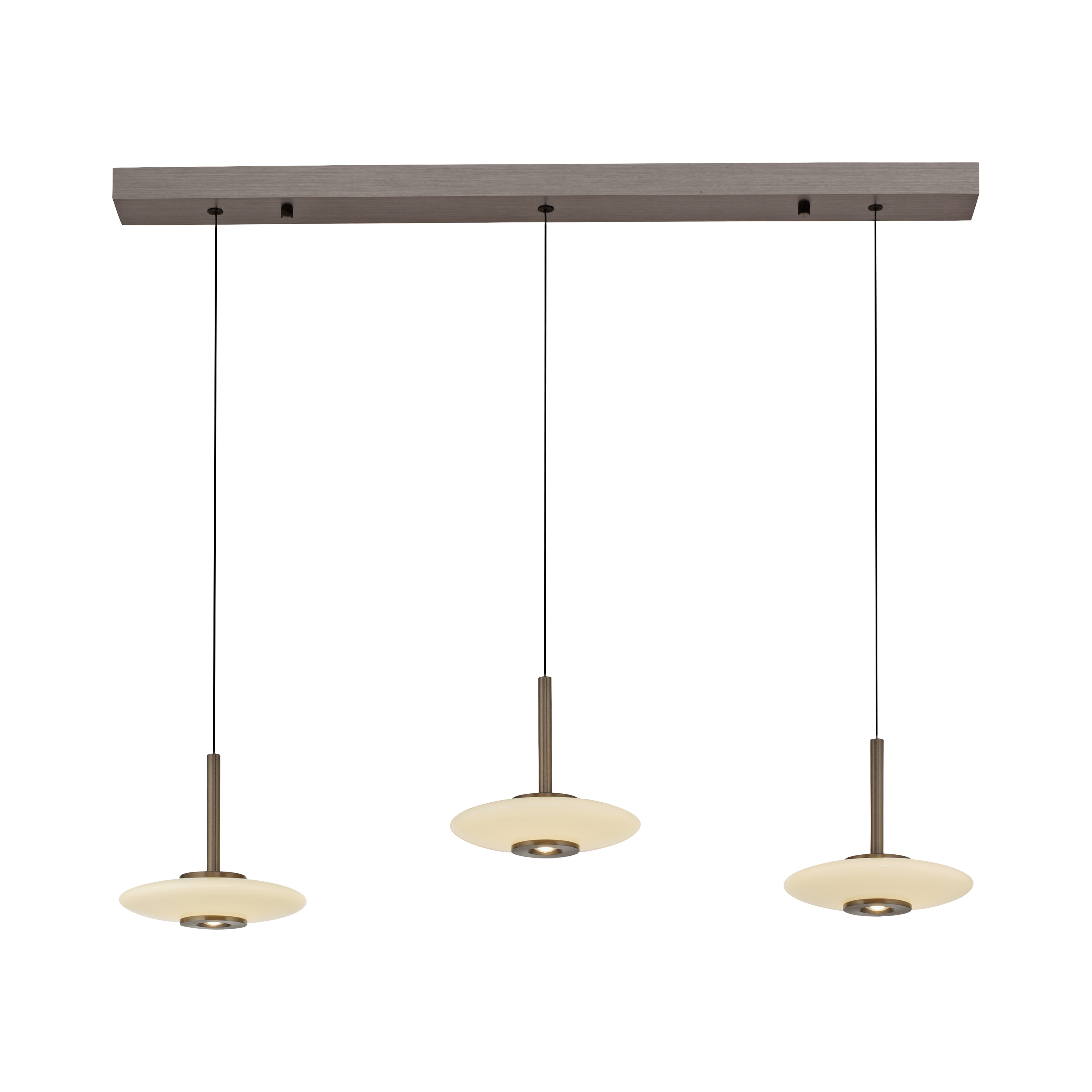 Paul Neuhaus LED-Pendelleuchte PURE VITRUM 6-flammig in Farbe dark-metal brown