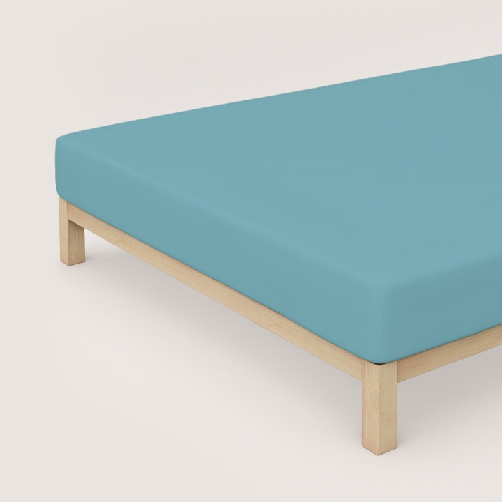 Schlafgut Casual Spannbettlaken ca. 180x200-200x200cm in Farbe Petrol Mid
