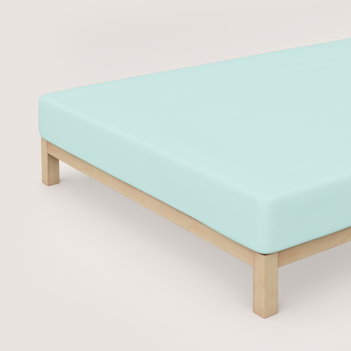 Schlafgut Casual Spannbettlaken ca. 140x200-160x200cm in Farbe Petrol Light