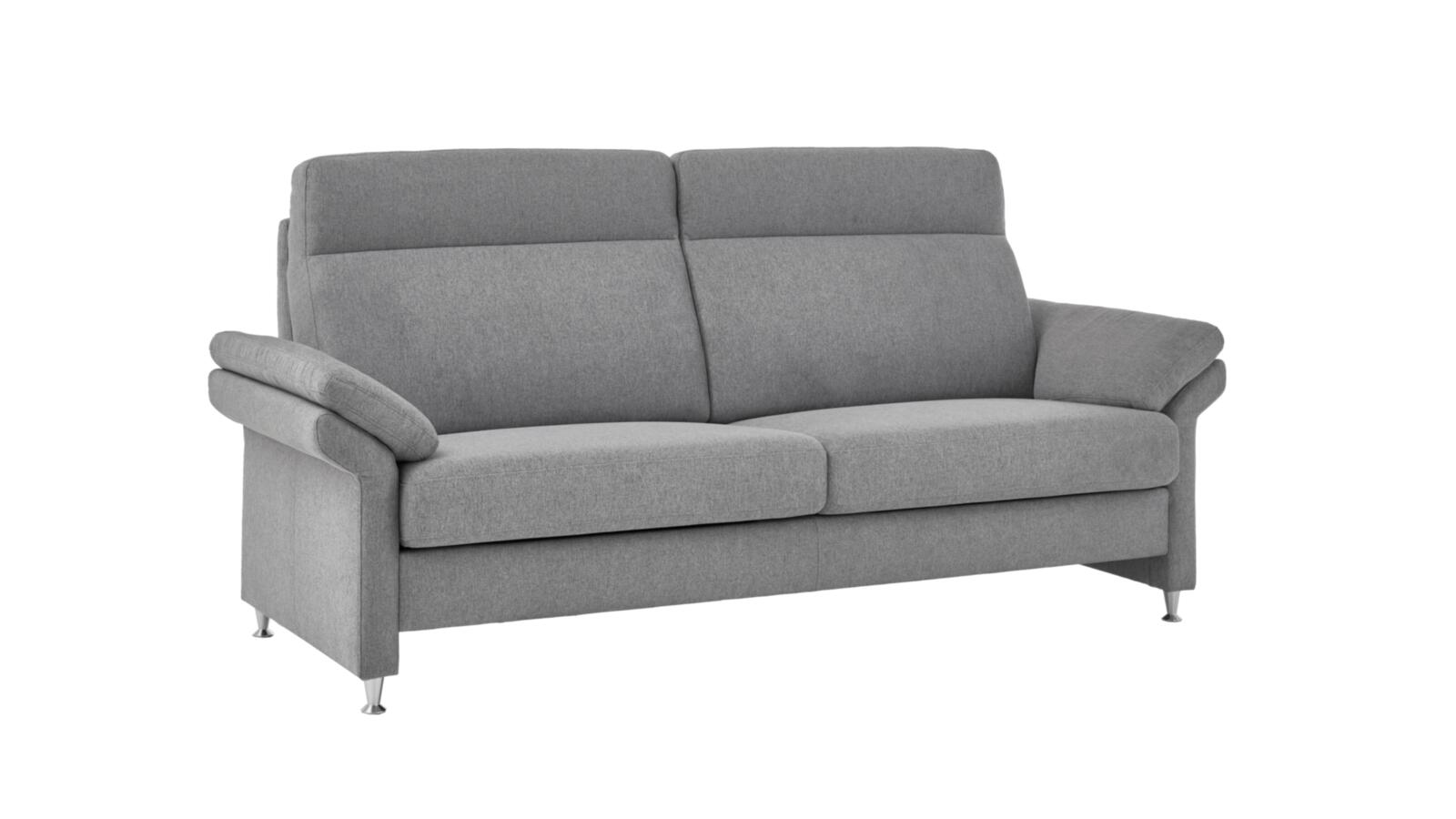 Carina 3-Sitzer Sofa PRIMUS ca. B196 H103 T89 cm in Stoff Mono light grey PG: 2/6, Couch, Mobiliar, Kissen, Dekoration für Zuhause, Stuhl