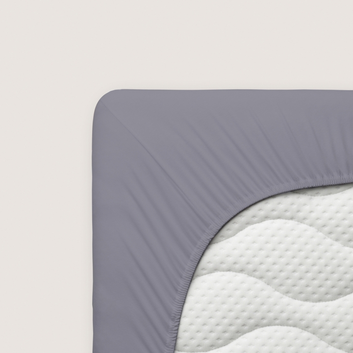 Schlafgut Pure Spannbettlaken ca. 90x190-100x220cm in Farbe Grey Mid